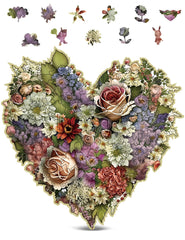 CRAFTHUB Flowers puzzle blooming heart 128 pieces for mindful relaxation