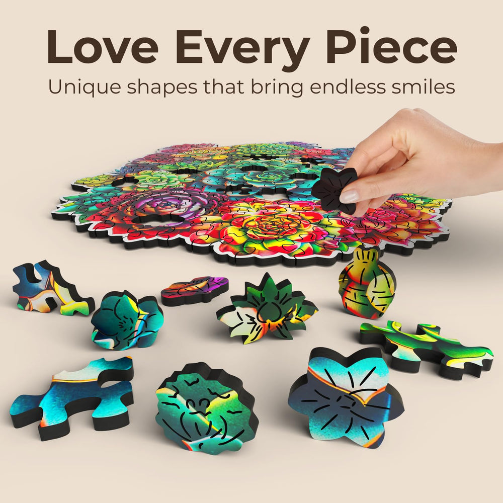 CRAFTHUB Flowers puzzle with animal-shaped pieces for a unique challenge.