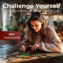 CRAFTHUB Flowers puzzle design ready to frame as wall art.