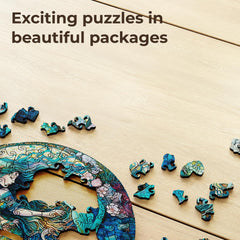 Crafthub puzzle colors glow under soft light for calm evenings.