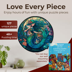 Crafthub laser-cut details on wooden puzzle pieces for crisp edges.