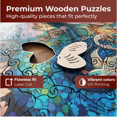 Crafthub puzzle on table illustrating compact 10.9 by 10.9 inch size.