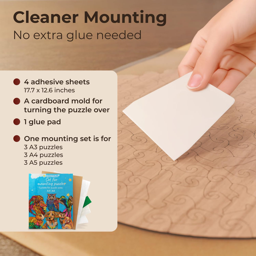 CRAFT HUB Puzzle Saver cardboard flipper helps safely invert puzzles during mounting
