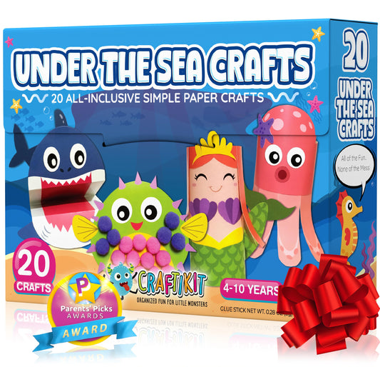 Craftikit 20 Under The Sea mermaid craft: engaging kids in fine motor skills.