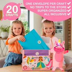 Craftikit mess-free crafts in color-coded envelopes for easy organization