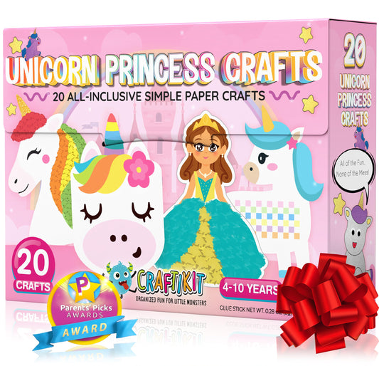 Craftikit princess crafts box cover inspires imaginative play with vibrant princess designs
