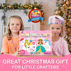Craftikit princess unicorn crafts envelopes show organized supplies for easy setup