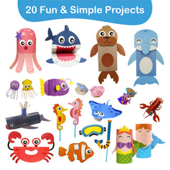 Craftikit snorkel adventure crafts guide kids through easy, step-by-step projects.