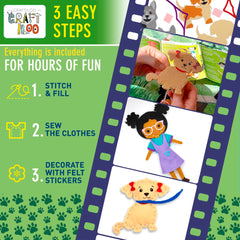 Craftiloo bundle includes playmat, needles, and decorative supplies for hands-on learning.