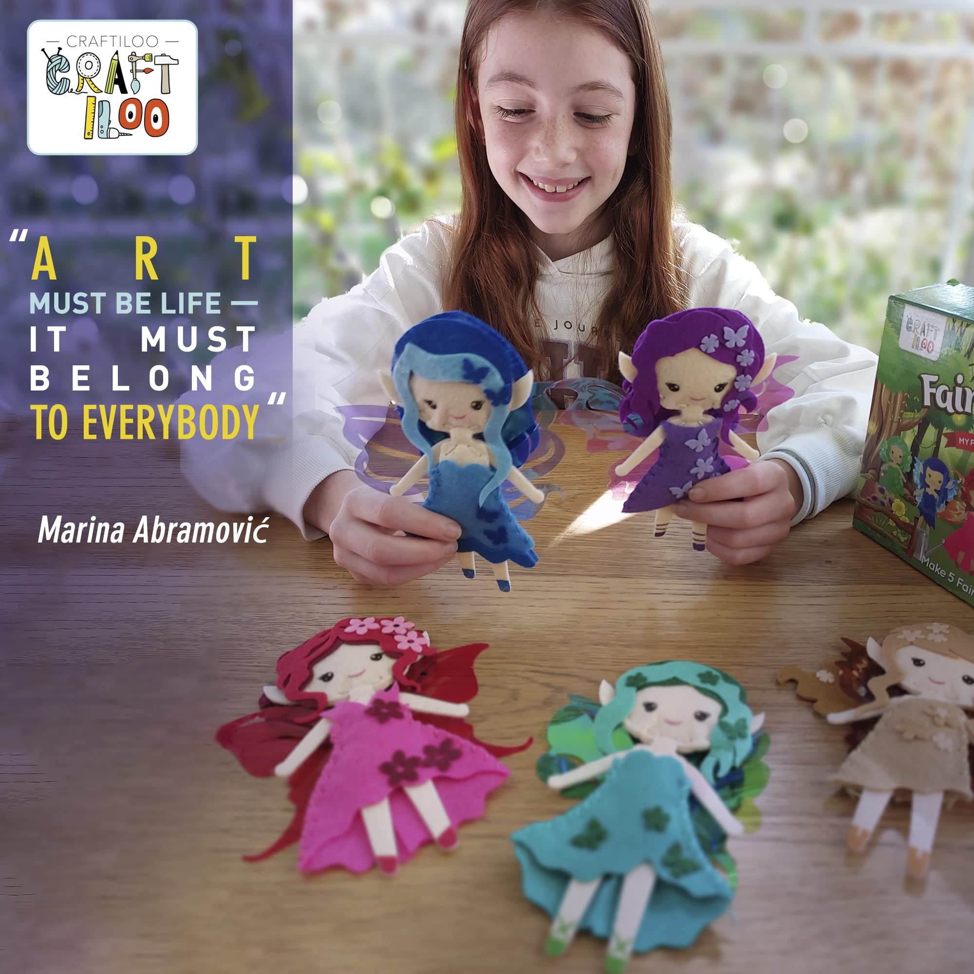 Craftiloo felt fairy pieces ready for beginner sewing and color exploration