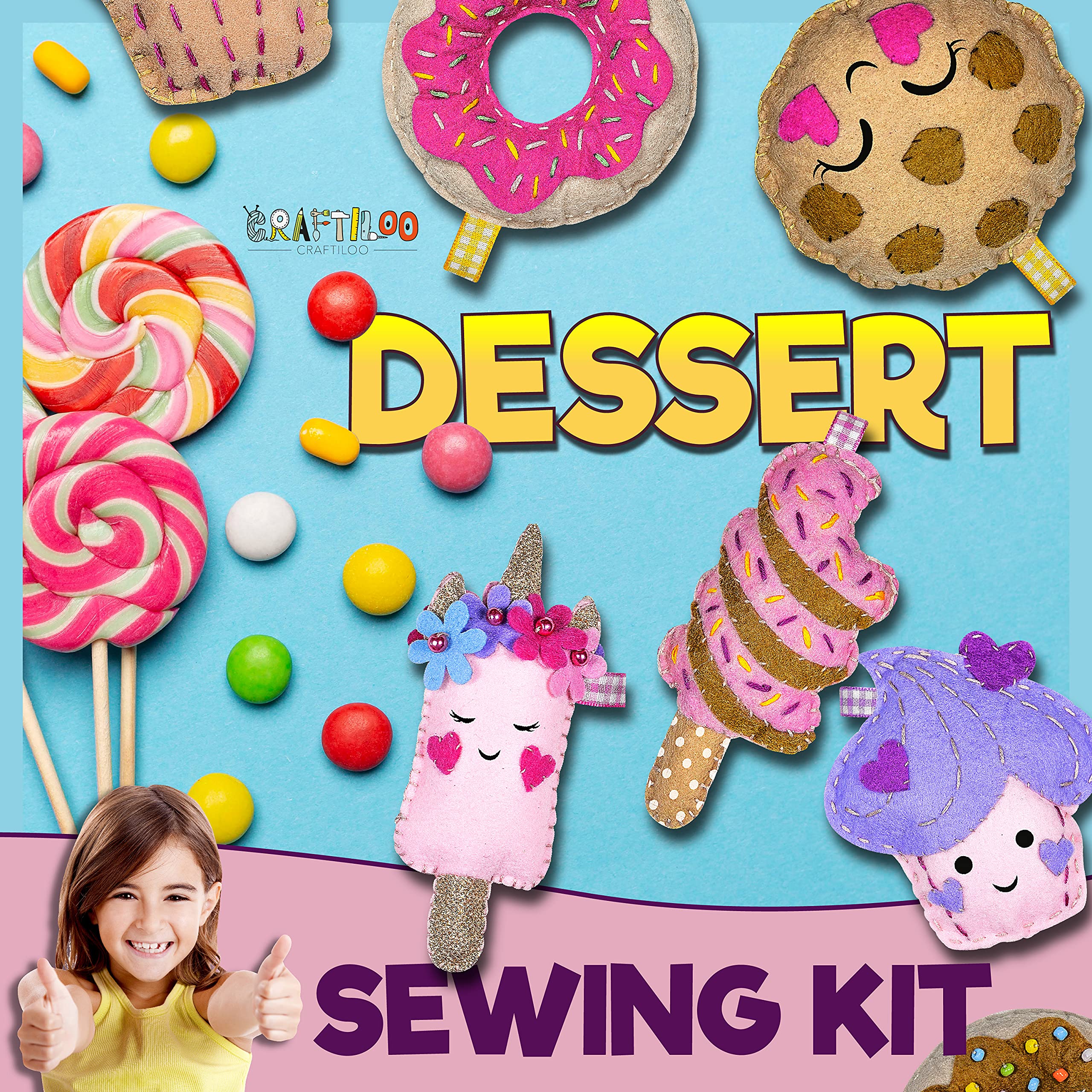 CRAFTILOO keyrings add charm and practical accessories to finished felt plush.