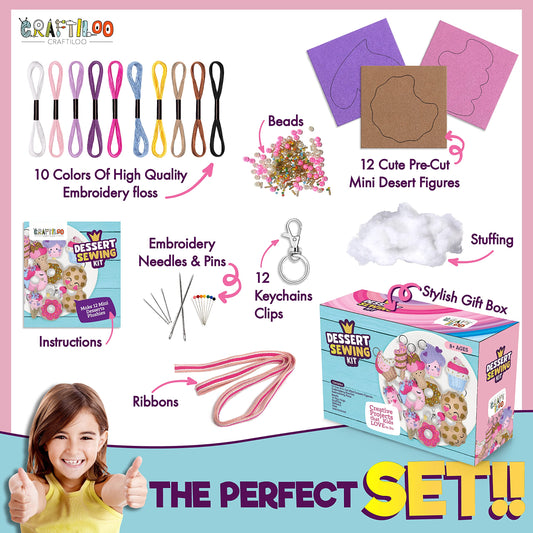 CRAFTILOO pre-cut patterns and felt sheets enable tidy, error-minimizing stitching for kids.