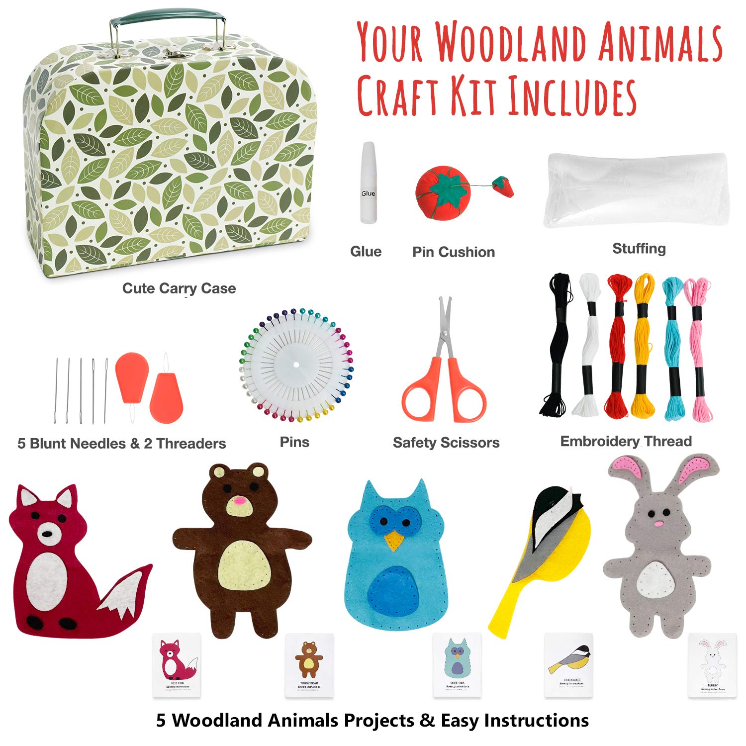 Embroidery thread and needles featured for kid friendly sewing