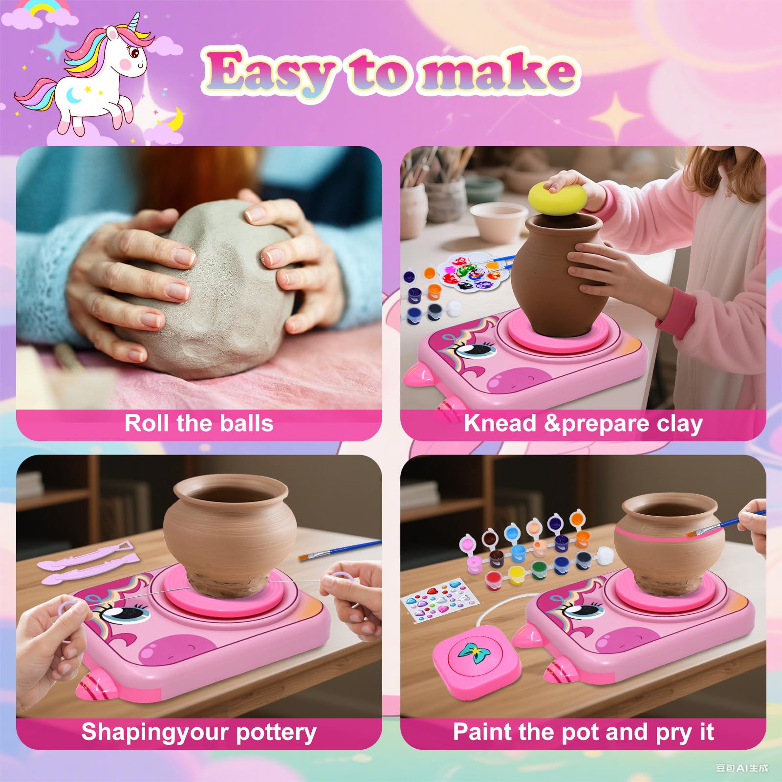 Craftodo color palette and brushes bundle supports vibrant clay artwork.
