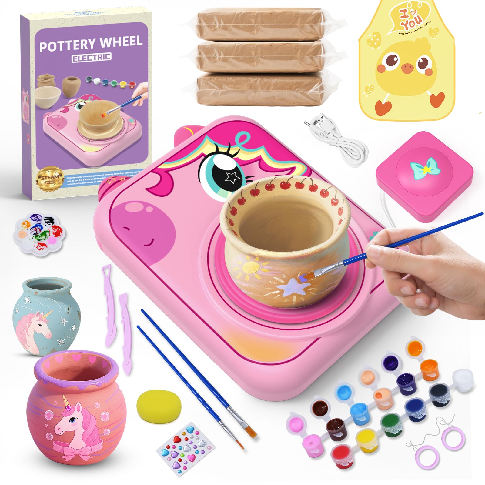 Craftodo pottery wheel for kids studio setup — creative play and learning.