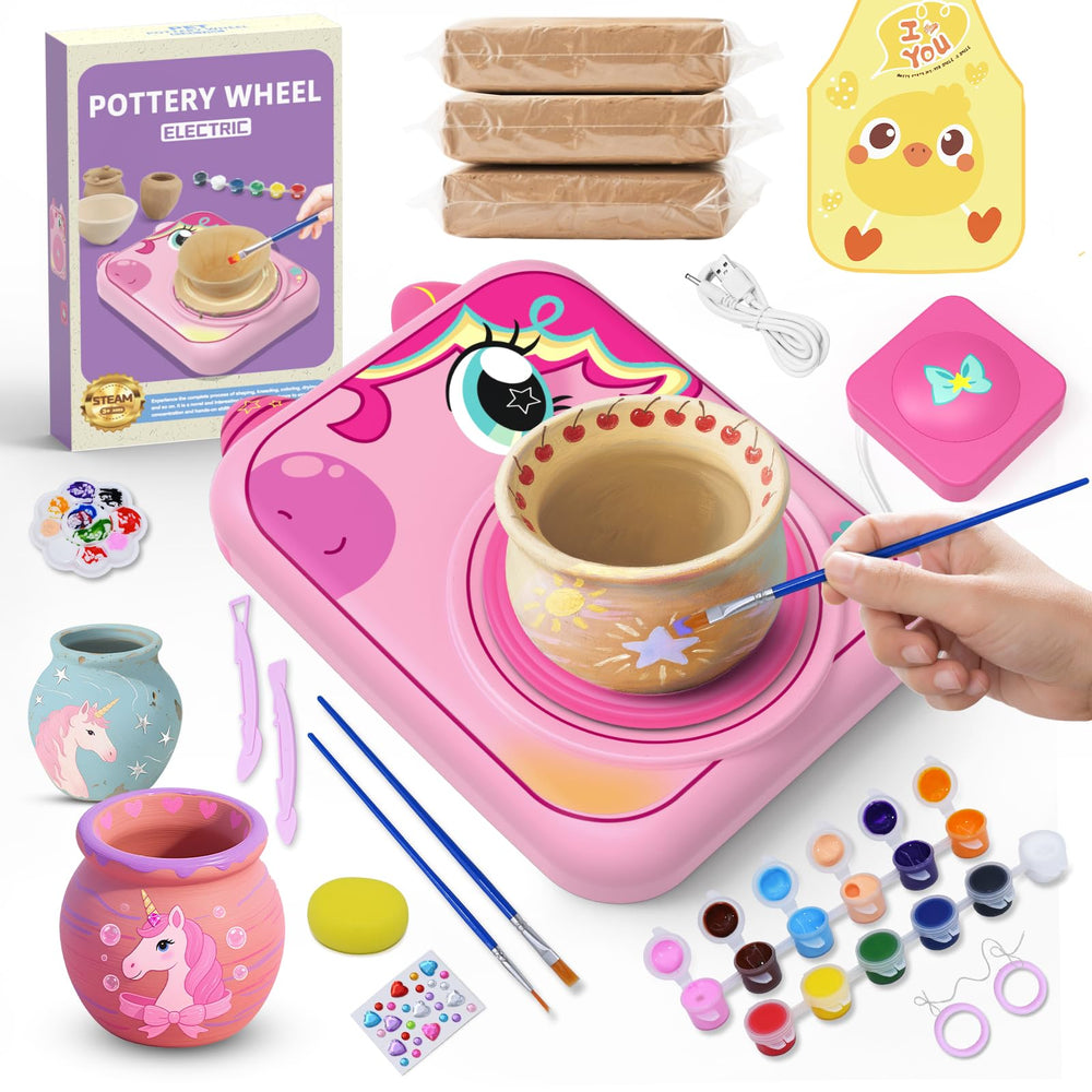 Craftodo pottery wheel for kids studio setup — creative play and learning.