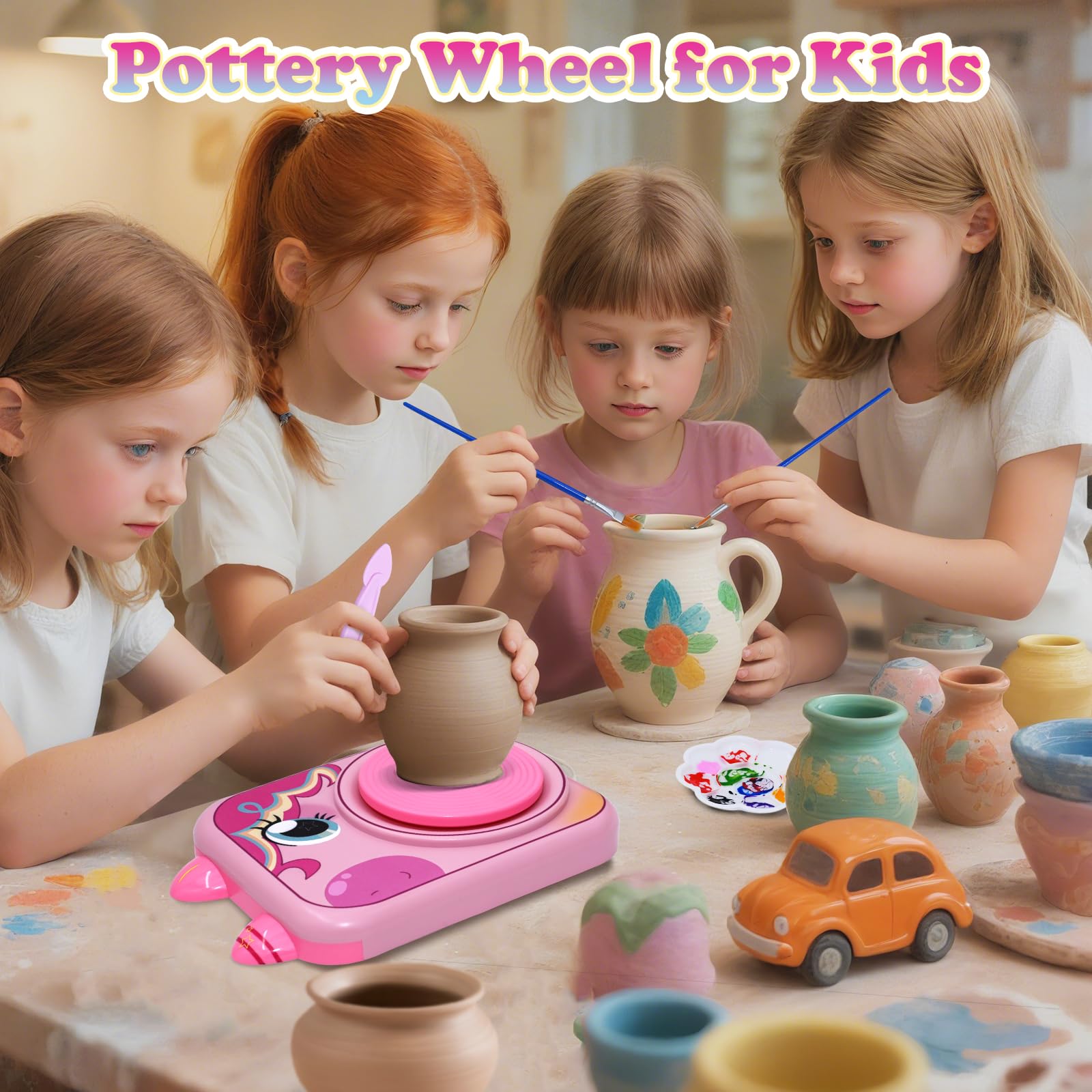Craftodo sculpting tools and toolkit enhances fine motor skills during pottery play.