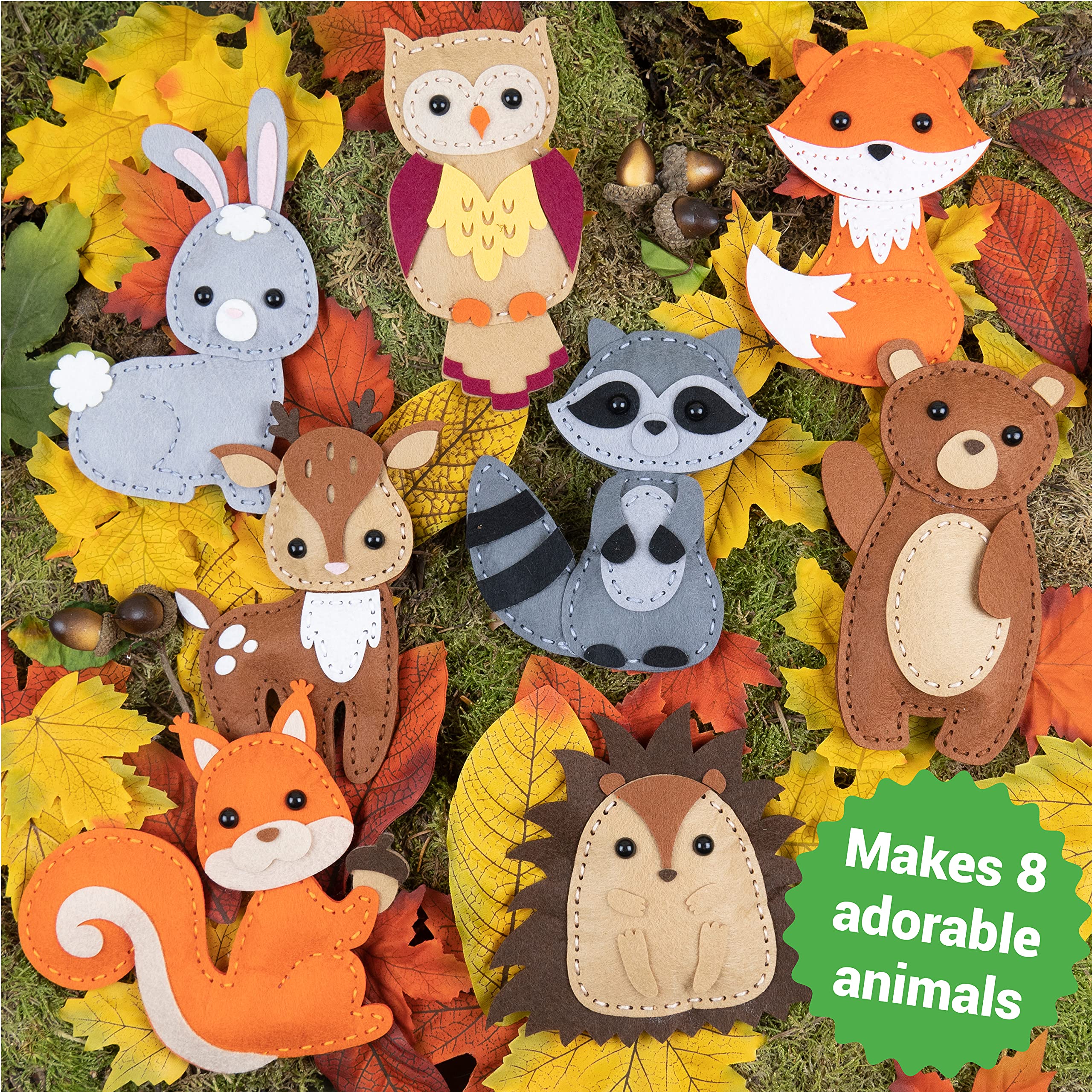 Craftorama Sewing Kit for Kids contains stuffing and backings for finishing touches.