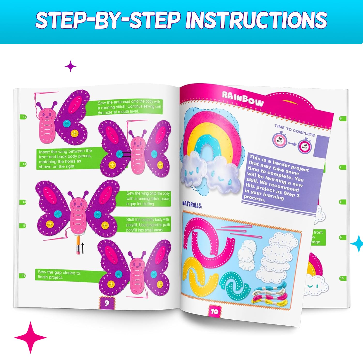CRAFTSBEE Pre-cut felt packets speed beginner unicorn crafting.