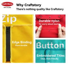 Craftstory Busy Board dressing-skills focus encourages exploration of everyday items
