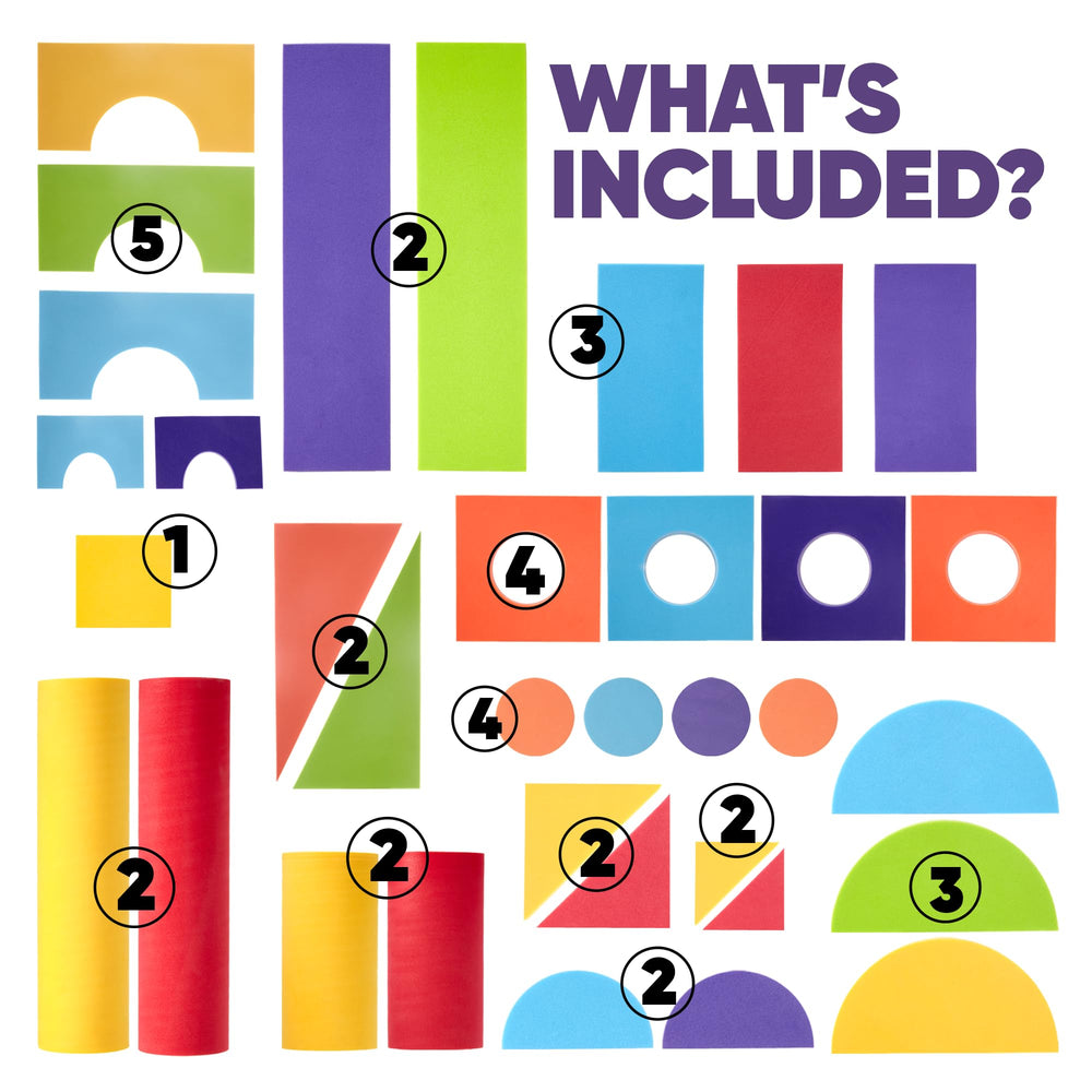 Crafty Happitoys colorful shapes aid color recognition and shape sorting during play.