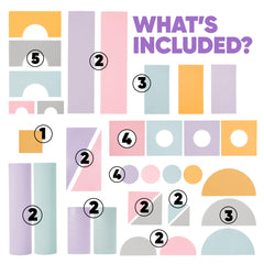 Crafty Happitoys foam blocks float for water play and sensory exploration.