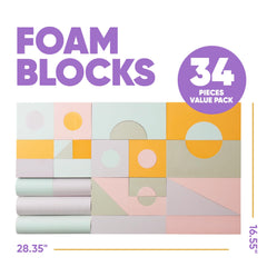 Crafty Happitoys kids building with soft blocks encourages imaginative play.