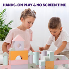Crafty Happitoys variety of shapes and colors sparks creativity and problem solving.