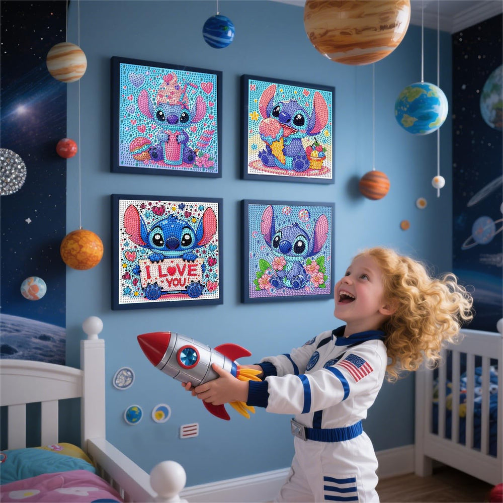 CraftyTime cartoon designs for beginner-friendly diamond art