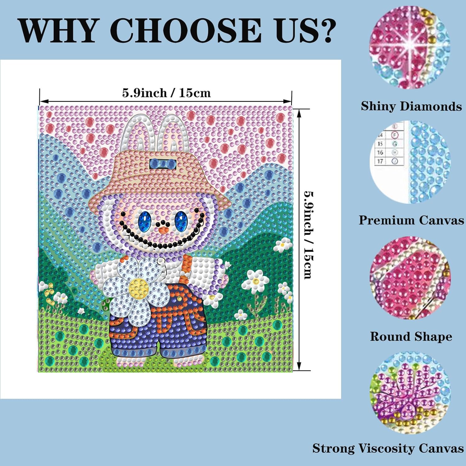 CraftyTime Diamond Art Kit tools set supports easy, precise bead placement for beginners.