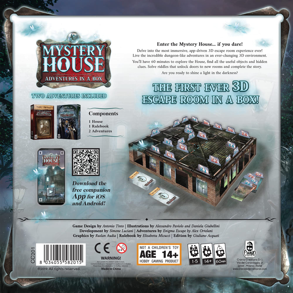 Mystery House app guides teams through puzzles and tracks progress.