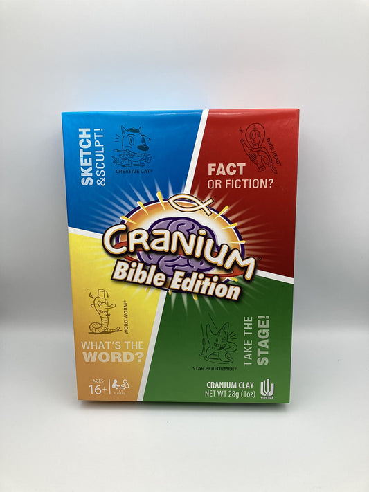 CRANIUM Bible Games Edition family playing together during game night