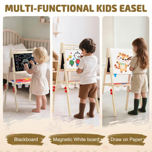 Cravenook easel chalkboard side inspires imaginative drawing and reusable art.
