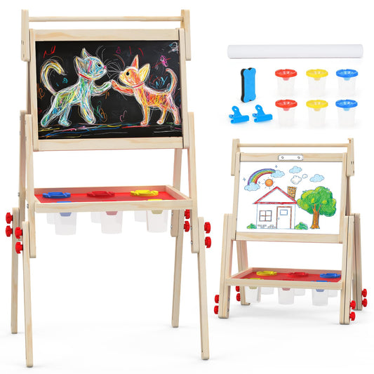 Cravenook kids easel with dry-erase board for mess-free doodling and learning.