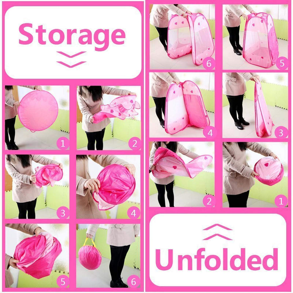 Crayline Pink Princess tent fabric is durable and easy to wipe clean.