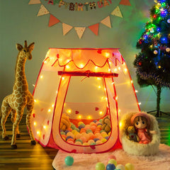 Crayline pop up princess tent with star light creates magical evenings for imagination and calm play.