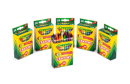 Crayola 24-count colors set featuring classic and special shades for creative expression.