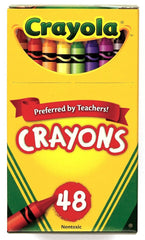 Crayola 48ct crayons pack 2 color swatches highlight broad shade range