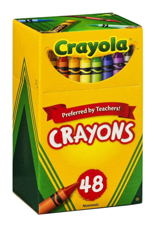 Crayola 48ct crayons pack 2 front view for colorful classroom and home projects