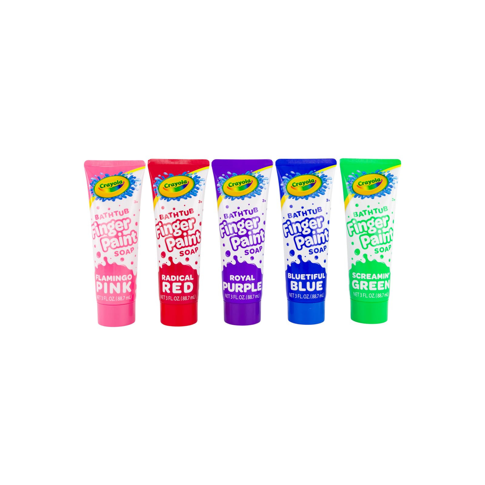 Crayola bathtub fingerpaint blue in a bath scene offering playful washable art and easy cleanup.