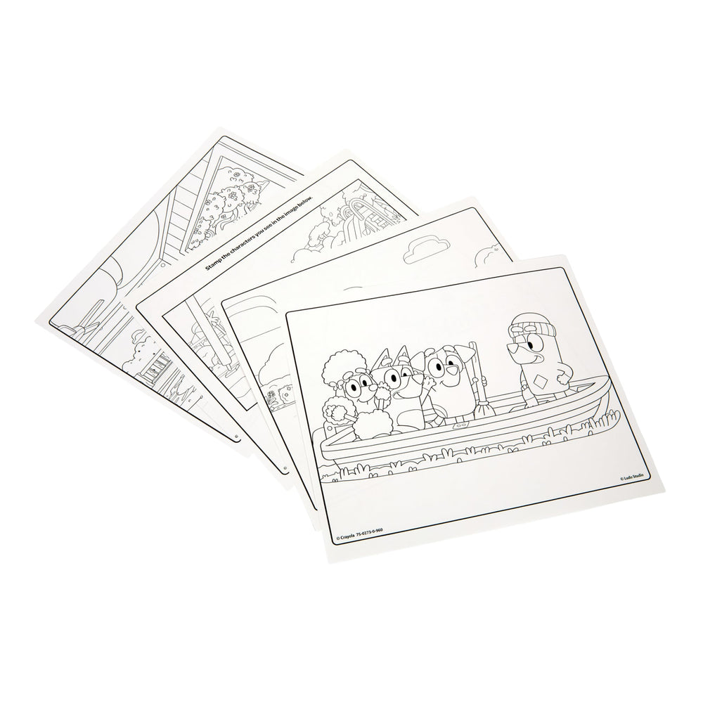 Holiday gift-ready Crayola Bluey stamper set