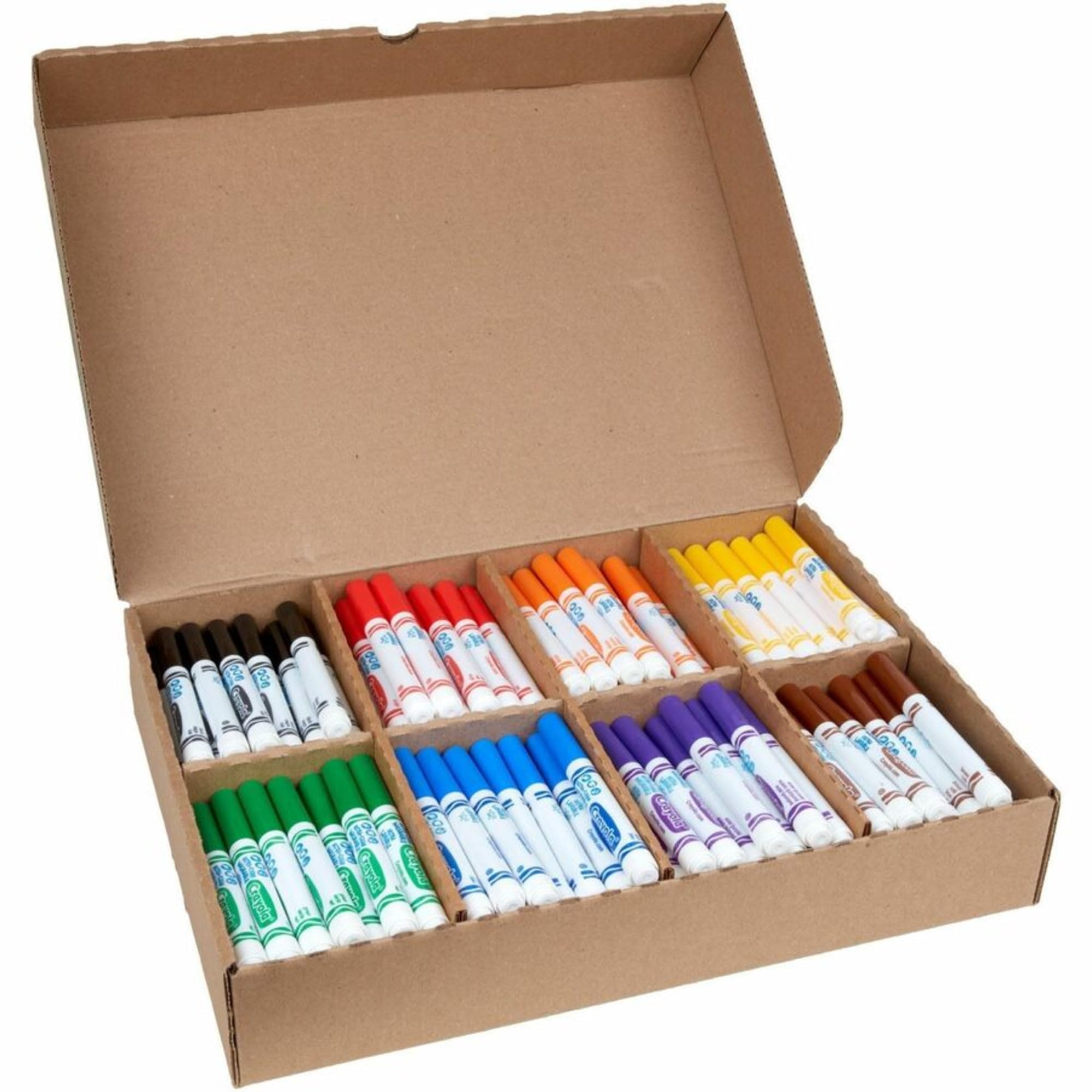 Crayola broad line classpack 200ct color storage tray keeps colors organized.