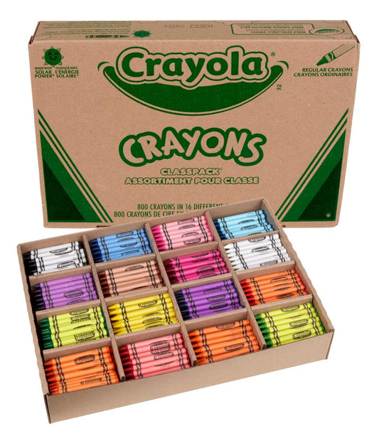 Crayola Classpack organized by color for quick, easy access during activities.