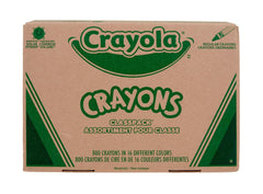 Crayola Classpack 800 crayons in a rainbow box for classroom color projects.