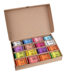 Close-up shows smooth Crayola crayons with vibrant pigments.