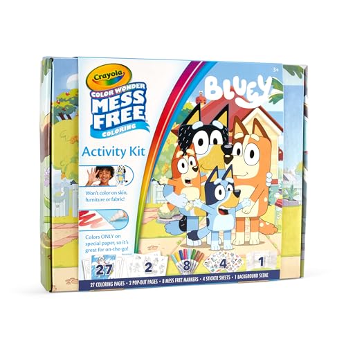 Mess-free markers designed for Color Wonder Bluey pages and quiet play