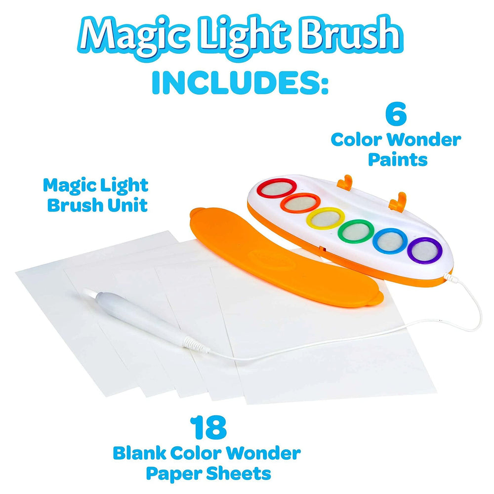Crayola Color Wonder brush clips help keep the art station organized.