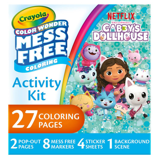Crayola Color Wonder Gabby’s Dollhouse pages for mess-free coloring and imaginative play.