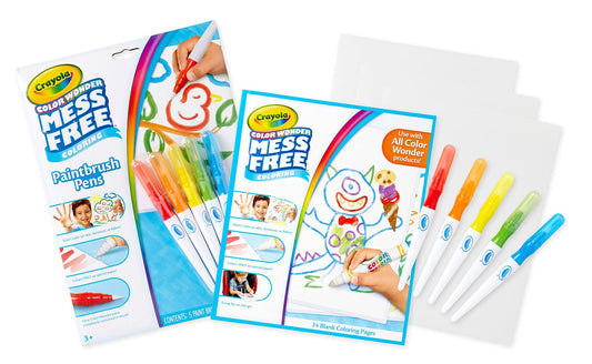 Crayola Color Wonder paintbrush pens offering mess-free coloring for toddlers