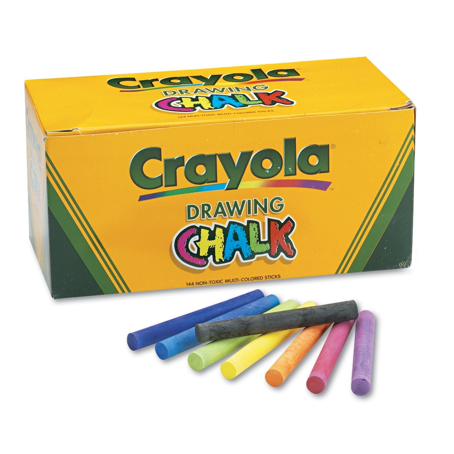 Crayola Colorful Drawing Chalk 144 sticks for vibrant drawings on paper and other surfaces